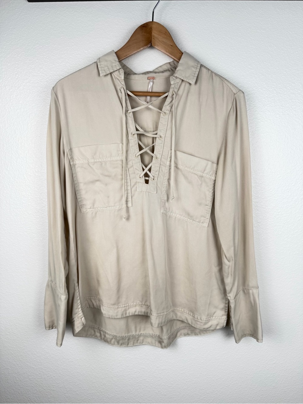 Free People Under Your Spell Lace Up Top - Picture 2 of 9